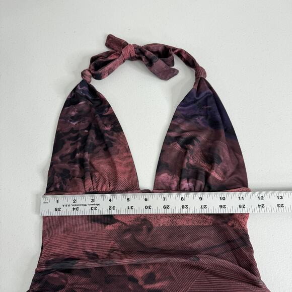 Tiger Mist Frieda Dress Womens XS Burgundy Romantic Halter Y2K Fairy Grunge - Picture 11 of 15